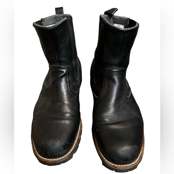 KODIAK Bruce Pull On Boot Men's Black waterproof leather size 12 lug outsole EUC - Picture 2 of 11